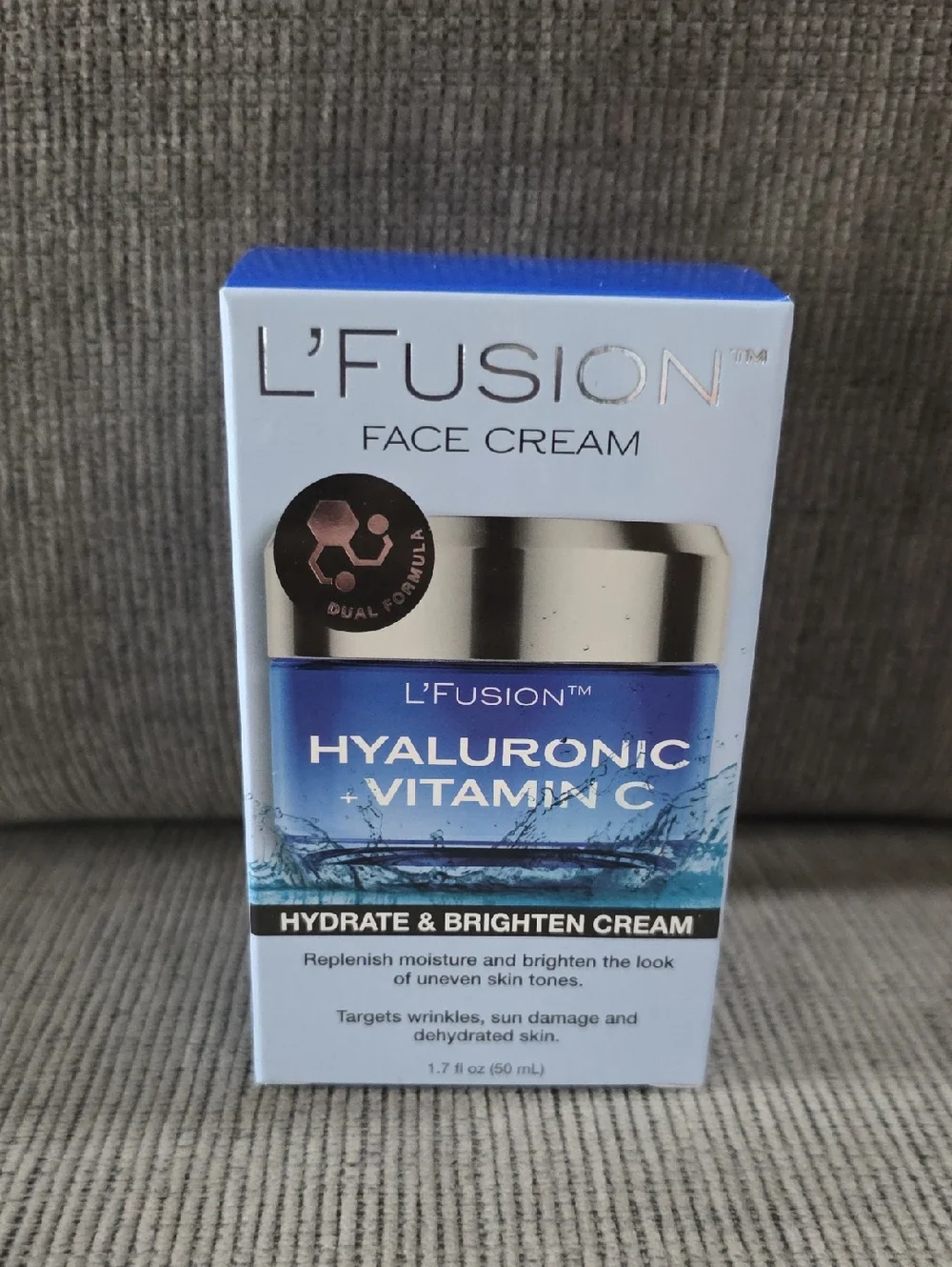 L'Fusion Hyaluronic + Vitamin C Hydrate & Brighten‎ Cream, New, 1.7oz.